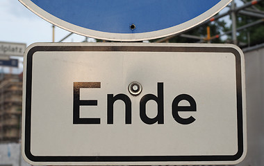 Image showing Ende sign in Berlin