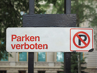 Image showing No parking sign