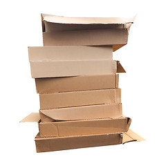 Image showing Pile of cardboard boxex