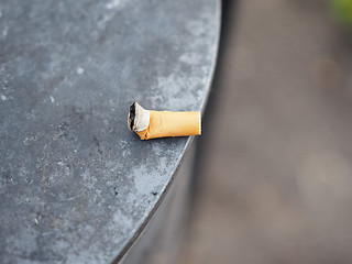 Image showing Cigarette butt waste