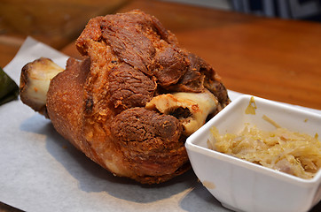 Image showing Roasted pork knuckle