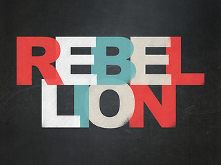 Image showing Political concept: Rebellion on School board background