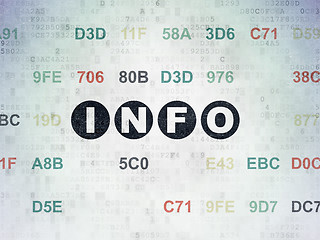 Image showing Information concept: Info on Digital Data Paper background