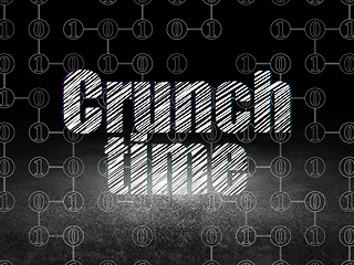 Image showing Business concept: Crunch Time in grunge dark room