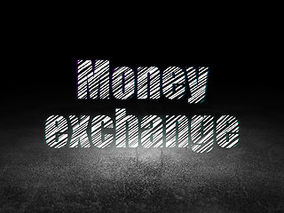 Image showing Currency concept: Money Exchange in grunge dark room