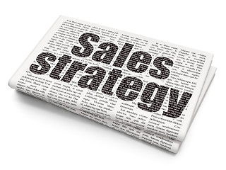 Image showing Advertising concept: Sales Strategy on Newspaper background