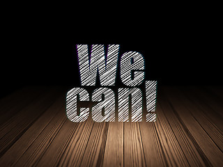 Image showing Finance concept: We Can! in grunge dark room