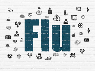 Image showing Healthcare concept: Flu on wall background