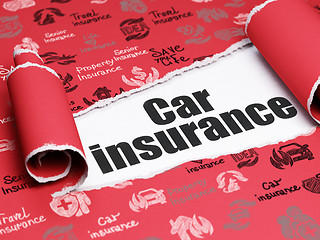 Image showing Insurance concept: black text Car Insurance under the piece of  torn paper