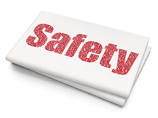 Image showing Privacy concept: Safety on Blank Newspaper background