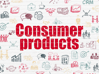 Image showing Business concept: Consumer Products on wall background