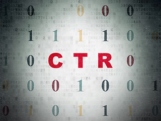 Image showing Finance concept: CTR on Digital Data Paper background