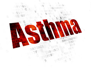 Image showing Medicine concept: Asthma on Digital background