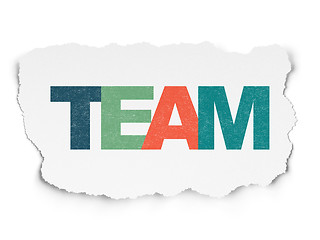 Image showing Business concept: Team on Torn Paper background