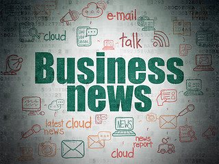 Image showing News concept: Business News on Digital Data Paper background