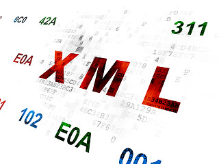 Image showing Software concept: Xml on Digital background