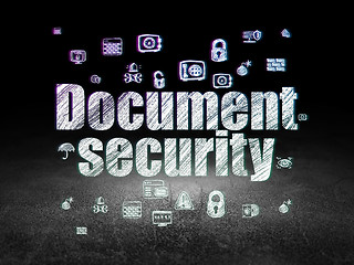 Image showing Security concept: Document Security in grunge dark room