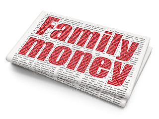 Image showing Currency concept: Family Money on Newspaper background