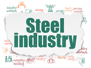 Image showing Industry concept: Steel Industry on Torn Paper background