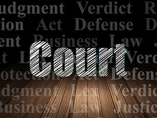 Image showing Law concept: Court in grunge dark room