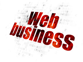 Image showing Web development concept: Web Business on Digital background