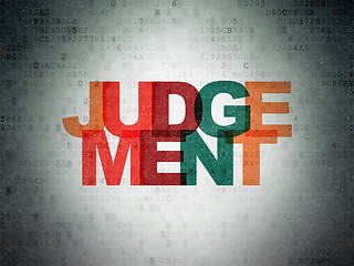 Image showing Law concept: Judgement on Digital Data Paper background