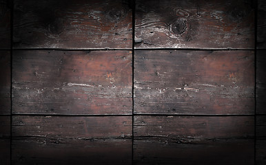 Image showing Wooden background with light