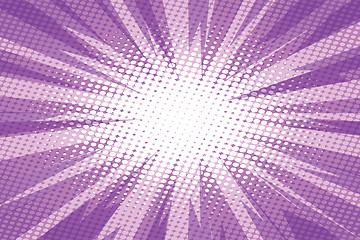 Image showing Purple pop art retro burst background