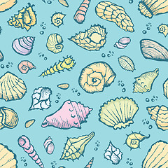 Image showing  seamless summer shell pattern