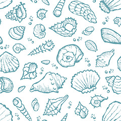 Image showing  seamless summer shell pattern