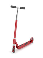 Image showing Red kick scooter