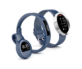 Image showing Activity trackers on white