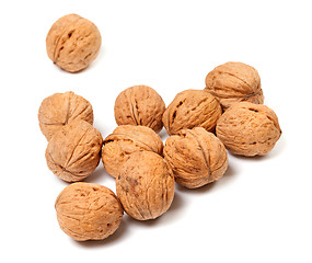 Image showing Walnuts on white