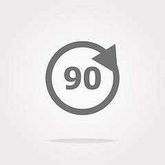 Image showing 90 percent web icon, web button . Vector illustration. Vector Icon