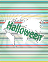 Image showing screen digital with holiday halloween word vector illustration