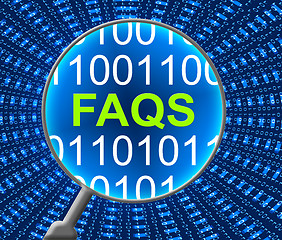 Image showing Faqs Online Shows Frequently Asked Questions And Advice