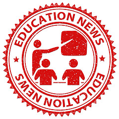 Image showing Education News Represents Social Media And Educate