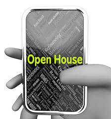 Image showing Open House Property Means Web Site And Home