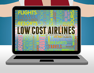 Image showing Low Cost Airlines Means Promotional Promotion And Discount