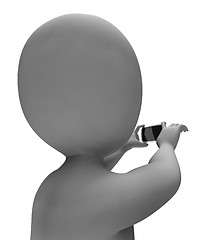Image showing Character Photo Means Render Telephone And Snapshot 3d Rendering