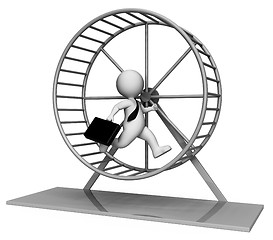 Image showing Hamster Wheel Shows Mind Numbing And Boring 3d Rendering