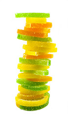 Image showing fruit candy pyramide