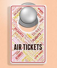 Image showing Air Tickets Indicates Flying Retail And Airplane