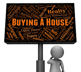 Image showing Buying A House Indicates Bought Retail And Message