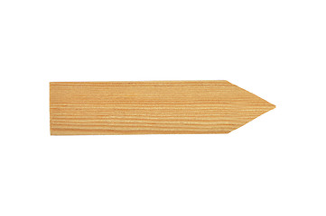 Image showing Wooden direction arrow on white background