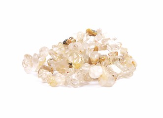 Image showing Splintered citrine chain on white background