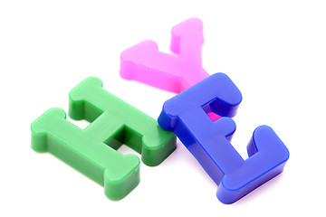 Image showing Close-up of letters