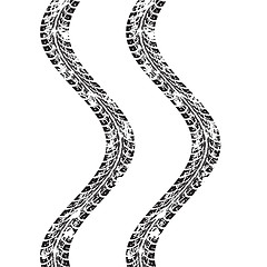 Image showing Tire tracks vector