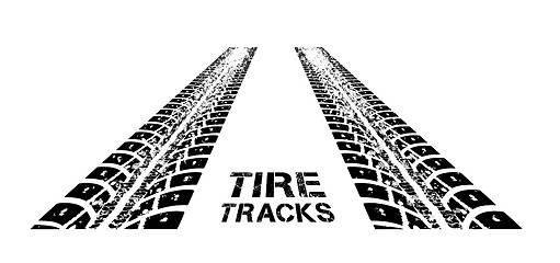 Image showing Tire tracks vector