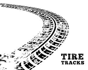 Image showing Tire tracks vector